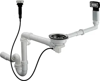 Hansgrohe Automatische Ab- und Überlaufgarnitur Einzelbecken Granit D16-11 – Bild 2