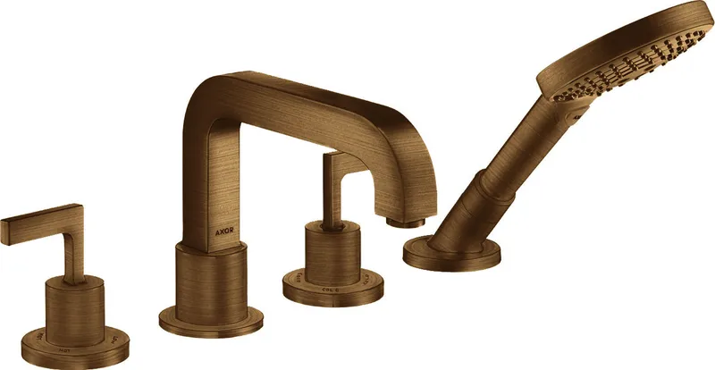 Hansgrohe 4-Loch Wannenarmatur Axor Citterio F-Set f.Wannenrand BBR mit Hebelgriff