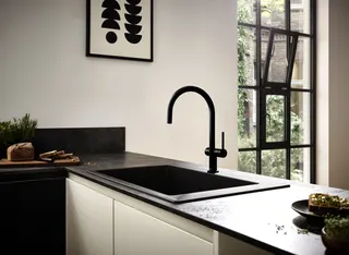 Hansgrohe Spültischmischer 220 Talis M54 Geräteabsperrv.1jet mattschwarz – Bild 2