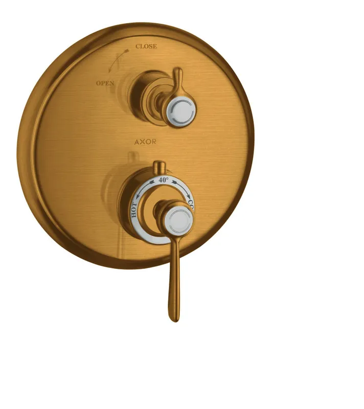 Hansgrohe Thermostat Unterputz Axor Montreux F-Set Hebelgriff BGO mit Absperrventil