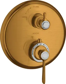 Hansgrohe Thermostat Unterputz Axor Montreux F-Set Hebelgriff BGO mit Absperrventil – Bild 2
