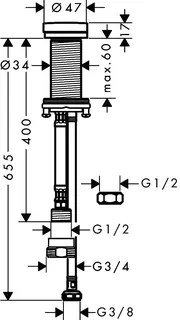 Hansgrohe Geräteabsperrventil F21 chrom – Bild 4