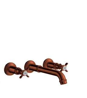 Hansgrohe 3-Loch Waschtischarmatur Axor Montreux Wand Fertigset BRG – Bild 2