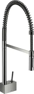 Hansgrohe Spültischmischer Axor Starck Semi-Pro BGO verstellbare Brause Edelstahlfeder – Bild 2