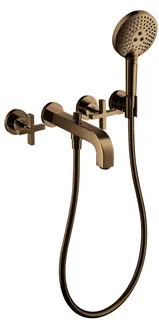 Hansgrohe 3-L.Wannenarmatur Axor Citterio F-Set Wand PRG Kreuzgriff/Handbr.ohne Platte – Bild 2