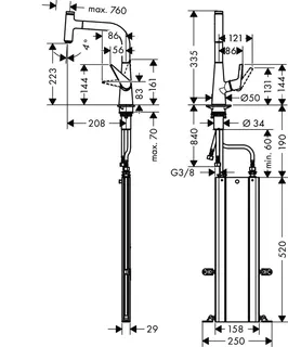 Hansgrohe Spültischmischer 220 Talis Select M51 Ausziehauslauf 1jet sBox edelstahl-optik – Bild 5