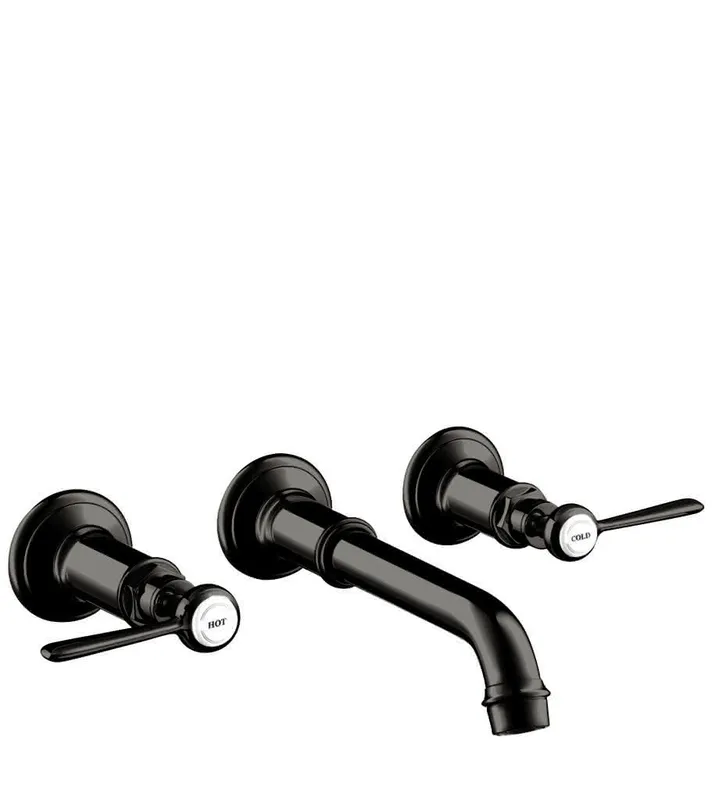 Hansgrohe 3-Loch Waschtischarmatur Axor Montreux Wand Fertigset Hebelgriff PBC