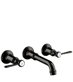 Hansgrohe 3-Loch Waschtischarmatur Axor Montreux Wand Fertigset Hebelgriff PBC