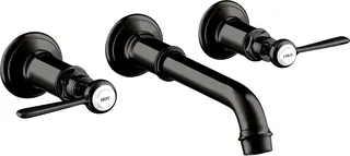 Hansgrohe 3-Loch Waschtischarmatur Axor Montreux Wand Fertigset Hebelgriff PBC – Bild 2
