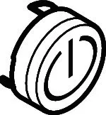 Hansgrohe Druckknopf Symbol ON/OFF mattweiss
