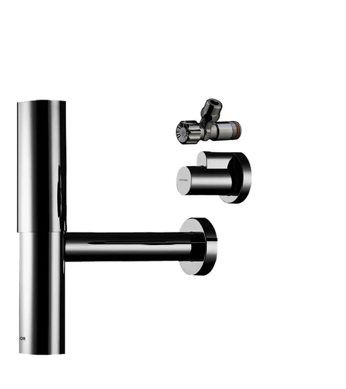 Hansgrohe Design Siphon Set Flowstar Axor BN mit zwei Eckventilen und Schubern