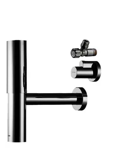 HG Design Siphon Set Flowstar Axor BN mit zwei Eckventilen und Schubern