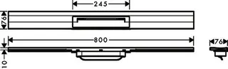 Hansgrohe RainDrain Flex Duschrinne 800 mm kürzbar für Wandmontage BBC – Bild 4