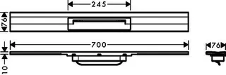Hansgrohe RainDrain Flex Duschrinne 700 mm kürzbar für Wandmontage BBC – Bild 5
