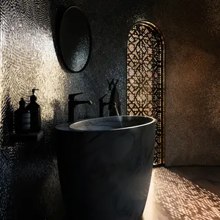 Hansgrohe Waschtischmischer 130 Axor Citterio E ohne Zugstange Hebelgriff mattschwarz – Bild 5
