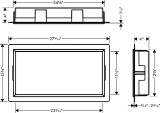 Hansgrohe Wandnische XtraStoris Original mit Rahmen 300x600x100 mm MSW – Bild 3