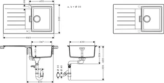 Hansgrohe S520-F345 Spüle aut. ALG D-100 steingrau – Bild 3