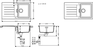 Hansgrohe S520-F345 Spüle aut. ALG D-100 steingrau – Bild 4