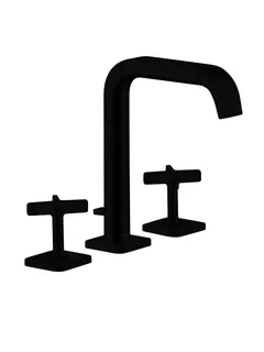 Hansgrohe 3-Loch Waschtischarmatur Axor Citterio E Standmodell mattschwarz – Bild 2