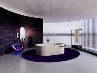 Hansgrohe Wannenmischer Axor Citterio E Fertigset zur Bodenmontage mattschwarz – Bild 4