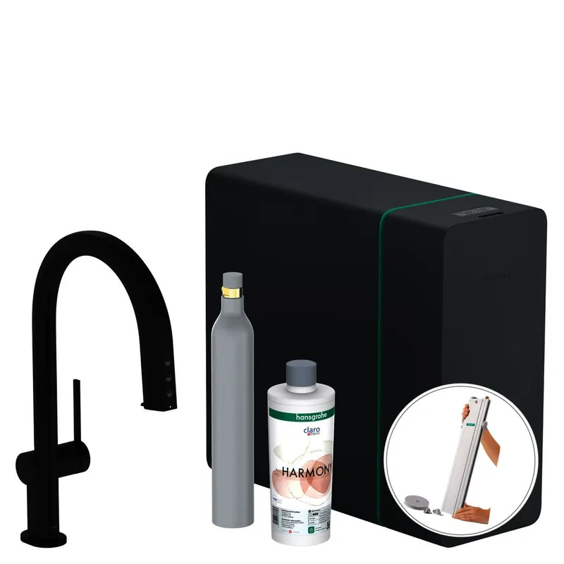 Hansgrohe SodaSystem 210 Aqittura M91 Ausziehauslauf 1j sBox Starter Set MSW
