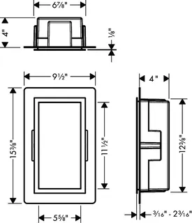 Hansgrohe XtraStoris Individual Wandnische mit Designrahmen 300x150x100mm MSW/BBC – Bild 5