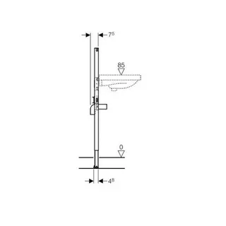 Geberit Montageelement Duofix für Waschtisch, Bauhöhe 1120 mm, für Einlocharmatur – Bild 3