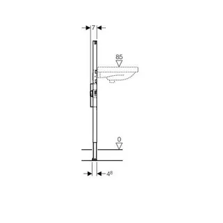 Geberit Waschtisch Duofix mit UP-Siphon, 112cm, barrierefrei – Bild 3