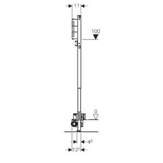Geberit Duofix Element für Dusche 130cm mit Wandablauf Wandarmatur UP d50 – Bild 3