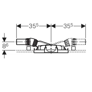 Geberit Duofix Element für Dusche 130cm mit Wandablauf Wandarmatur UP d50 – Bild 4