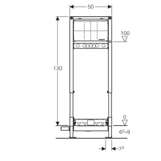 Geberit Duofix Element für Dusche 130cm mit Wandablauf Wandarmatur UP d40 – Bild 4