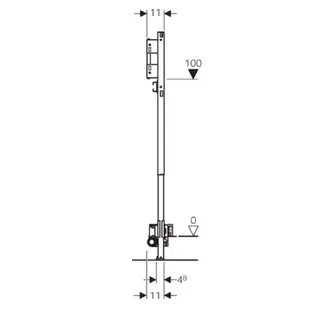 Geberit Duofix Element für Dusche 130cm mit Wandablauf Wandarmatur UP d40 – Bild 2