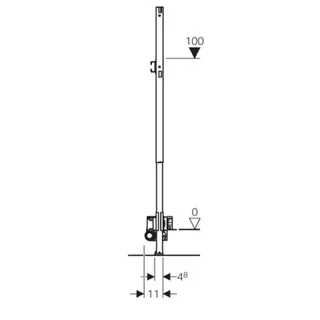 Geberit Duofix Element für Dusche 130cm mit Wandablauf Wandarmatur AP d40 – Bild 3