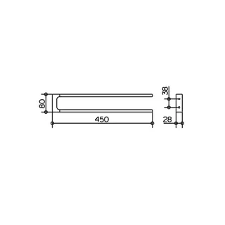 Keuco Edition 11 Handtuchhalter 450 mm chrom – Bild 2