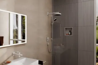 Hansgrohe Kopfbrause Rainfinity 250 1jet Deckenmontage mattweiss – Bild 2