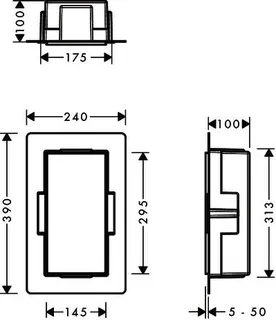 Hansgrohe Wandnische XtraStoris Minimalistic rahmenlos 300x150x100 mm BST – Bild 3