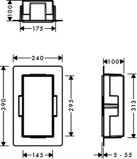 Hansgrohe Wandnische XtraStoris Minimalistic rahmenlos 300x150x100 mm BST – Bild 4