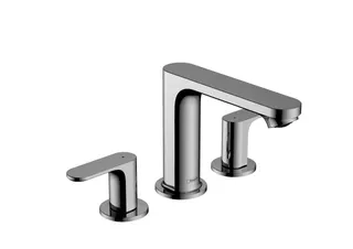 Hansgrohe 3-Loch Waschtischarmatur Rebris S mit Zugstange chrom – Bild 2