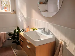 Hansgrohe 3-Loch Waschtischarmatur Rebris S mit Zugstange chrom – Bild 3