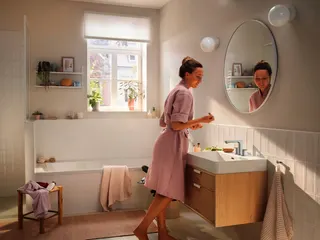 Hansgrohe 3-Loch Waschtischarmatur Rebris S mit Zugstange chrom – Bild 4
