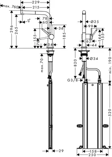 Hansgrohe Spültischmischer 270 Talis M54 Ausziehauslauf 1jet sBox BBC – Bild 4