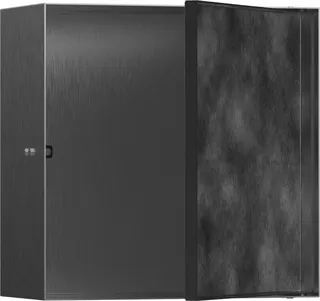 Hansgrohe XtraStoris Rock Wandnische mit befliesb.Tür 300 x 300 x 140 mm BST – Bild 2