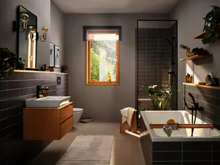 Hansgrohe Waschtischmischer Rebris E 110 CoolStart EcoSmart+ m.Zugst.MSW – Bild 3
