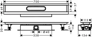 Hansgrohe Komplettset uBox universal für flache Installat.700mm für DR FS – Bild 4