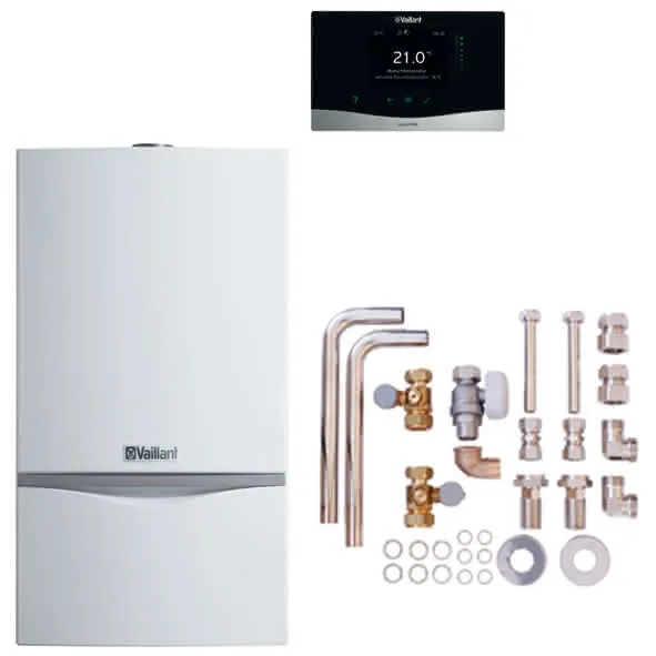 Vaillant Paket 6.218/2 atmoTEC exclusive VC 104/4-7A E, sensoHOME 380/2, Zubehör