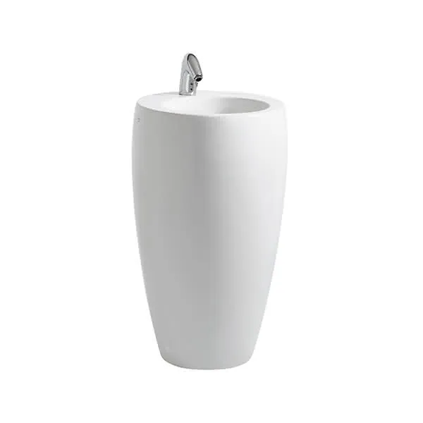 Laufen Waschtisch freistehend ALESSI 530x530x900 1 Hahnloch mit Überlauf LCC Weiß