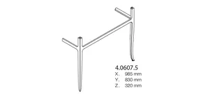 Laufen Waschtisch-Gestell THENEWCLASSIC 320x985x830 bodenstehend f. Waschtisch H813857 walnuss – Bild 2