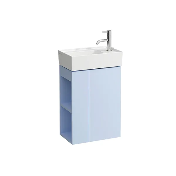 WTU K-LAUFEN 270x440x600 1Tür rechts Regal links P/P f.WT H815334 graublau