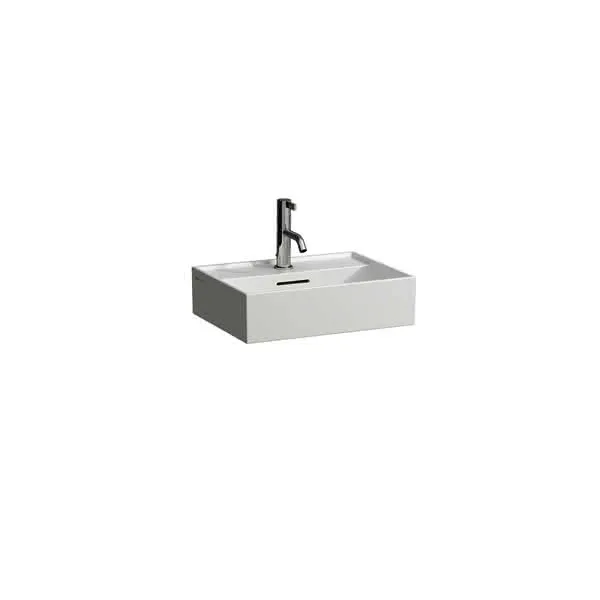 Aufsatz-HWB K-LAUFEN 340x450x140 1 Hahnloch mit Überlauf Standardablauf LCC weiß