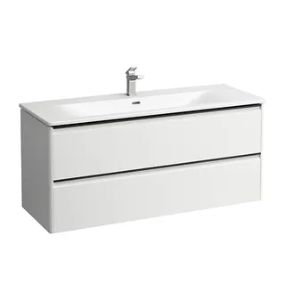 LF WT+WTU PALACE SET 450x1200x545 1Hl. m.Ül. 2Schubl m.Griff schw we/weiß matt